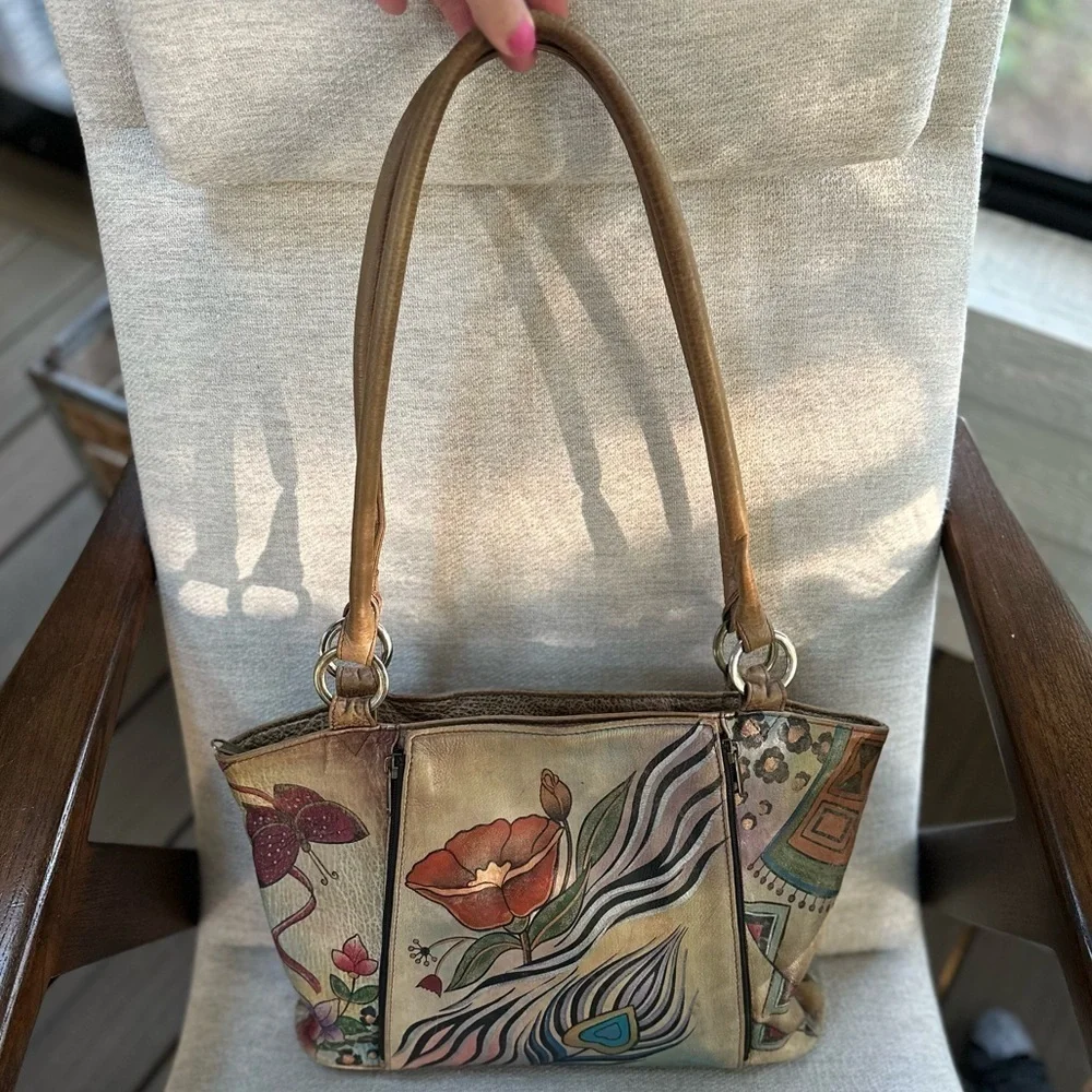 Anuschka Hand Painted Organizer Tote